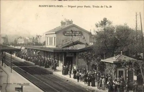 CPA Rosny sous Bois Seine Saint Denis, Gare