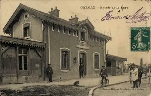 CPA Gargan Seine Saint Denis, Entrée de la Gare