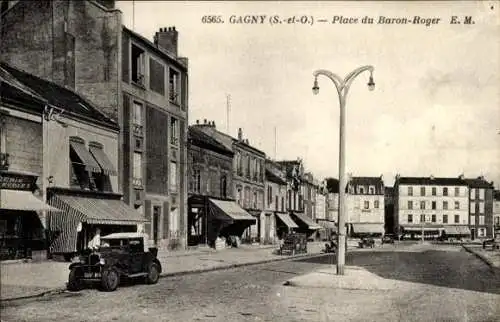 Ak Gagny Seine Saint Denis, Place du Baron Roger