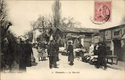 Ak Clamart Hauts de Seine,  Le Marché