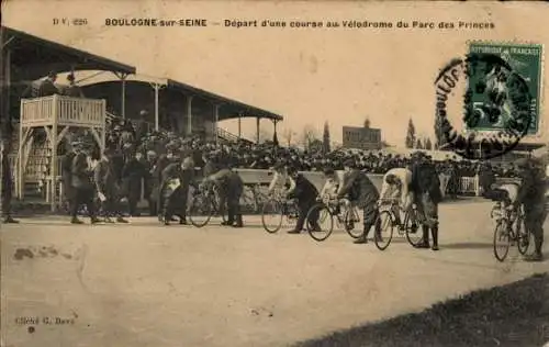 Ak Boulogne sur Seine Hauts de Seine, Velodrome, Fahrradrennen