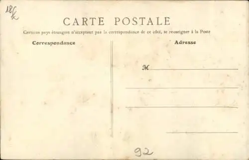 CPA Asnières-sur-Seine Hauts-de-Seine, Les Inondations, 1910, Quatre Routes, Chemin des Mourinoux