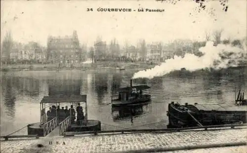 Ak Courbevoie Hauts de Seine, Le Passeur