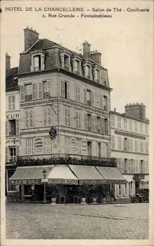 Ak Fontainebleau Seine et Marne, Hotel de la Chancellerie, 2 Rue Grande