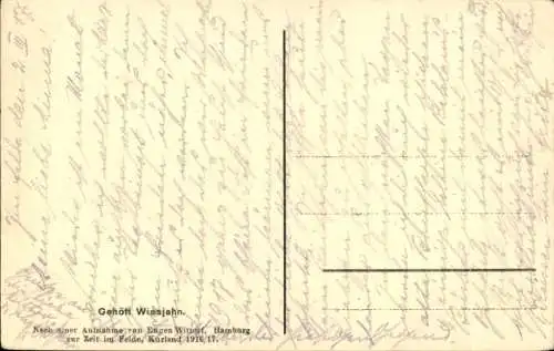 Ak Kurland Lettland, Gehöft Wiesjahn