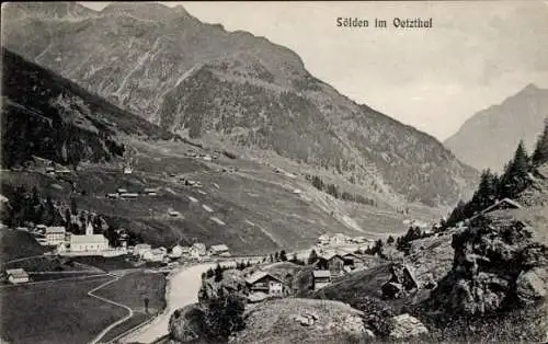 Ak Sölden in Tirol, Gesamtansicht, Oetzthal