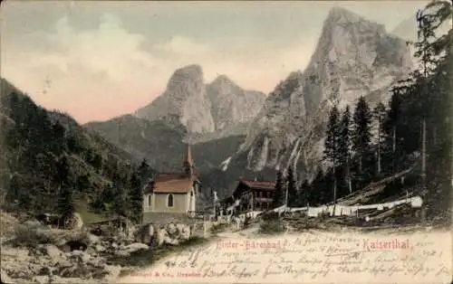 Ak Hinterbärenbad in Tirol, Gesamtansicht, Kaiserthal