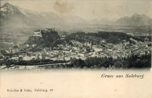 Ak Salzburg in Österreich, Panorama