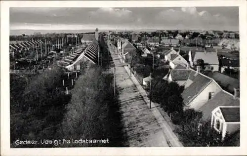 Ak Gjedser Gedser Dänemark, Blick vom Leuchtturm, Häuser, Straße