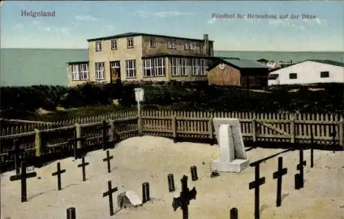 Ak Helgoland, Friedhof der Heimatlosen