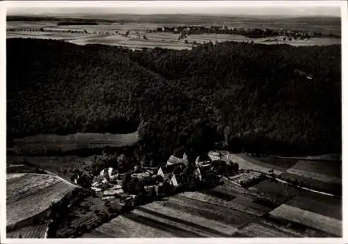 Ak Urspring Schelklingen Schwäbische Alb, Urspringschule, Kloster Ursprung, Fliegeraufnahme