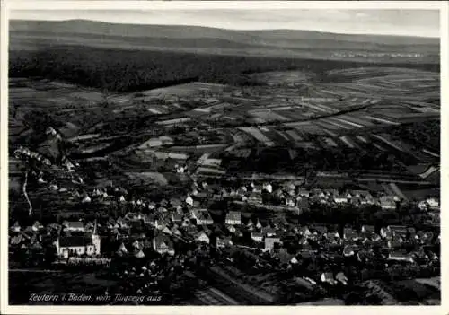 Ak Zeutern Ubstadt Weiher Baden Württemberg, Fliegeraufnahme