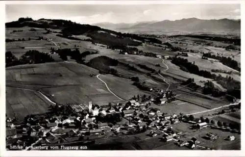 Ak Stötten am Auerberg Allgäu, Fliegeraufnahme