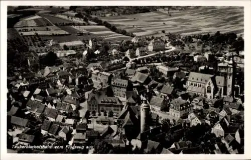 Ak Tauberbischofsheim in Baden, Fliegeraufnahme