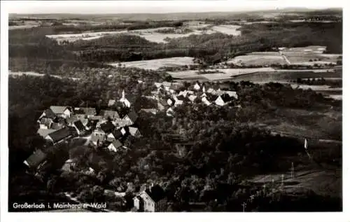 Ak Großerlach in Württemberg, Fliegeraufnahme, Mainhardter Wald