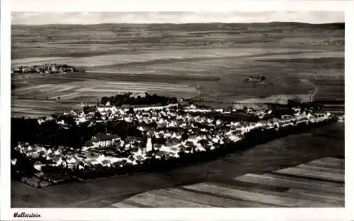 Ak Wallerstein in Schwaben, Fürstliches Schloss, Fliegeraufnahme