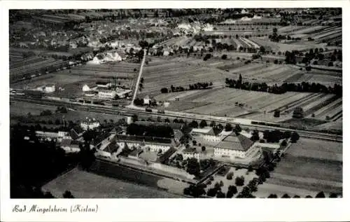 Ak Bad Mingolsheim Bad Schönborn in Baden, Fliegeraufnahme