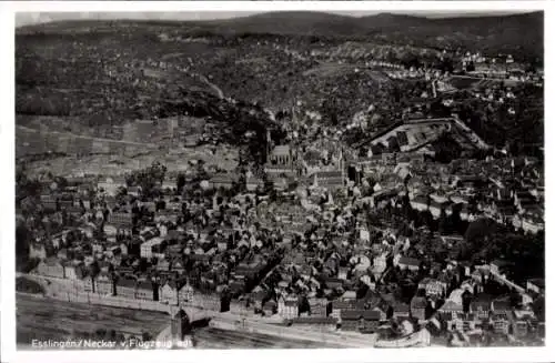 Ak Esslingen am Neckar, Fliegeraufnahme