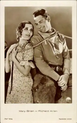 Ak Schauspielerin Mary Brian, Schauspieler Richard Arien, Portrait