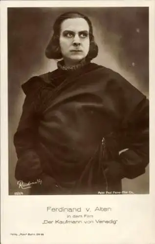 Ak Schauspieler Ferdinand v. Alten, im Film Der Kaufmann von Venedig, Portrait