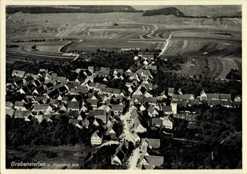 Ak Grabenstetten in Baden Württemberg, Fliegeraufnahme, Gasthaus zum Lamm