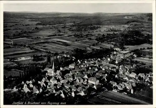 Ak Stettfeld Ubstadt Weiher Baden Württemberg, Fliegeraufnahme