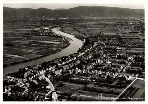 Ak Edingen Neckarhausen in Baden, Fliegeraufnahme