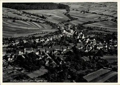 Ak Kirchardt in Baden, Fliegeraufnahme