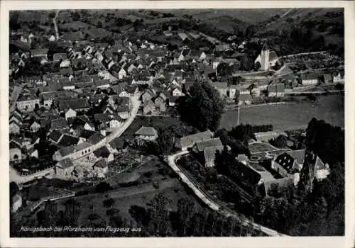 Ak Königsbach Stein in Baden, Fliegeraufnahme