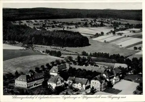 Ak Aglasterhausen in Baden, Fliegeraufnahme, Erziehungs- und Pflegeanstalt