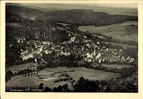 Ak Grötzingen Baden Württemberg, Fliegeraufnahme