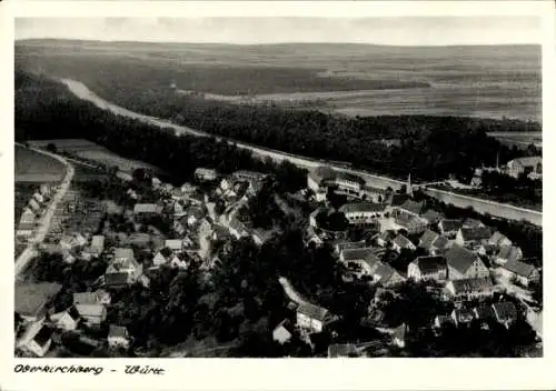 Ak Oberkirchberg Illerkirchberg in Württemberg, Fliegeraufnahme