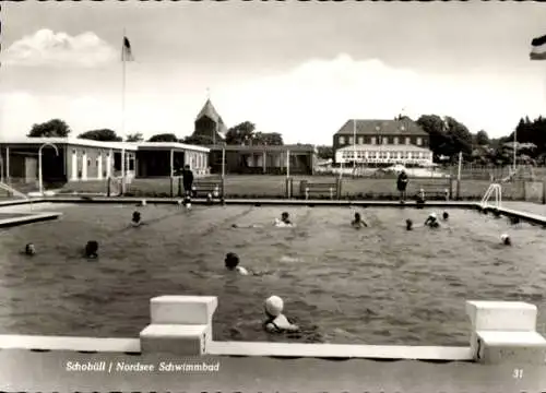 Ak Schobüll Husum in Nordfriesland, Schwimmbad