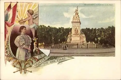 Litho Den Haag Südholland Niederlande, Nationaldenkmal, Königin