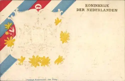 Präge Wappen Ak Königreich Niederlande, Fahnenfarben