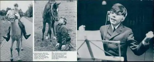Klappkarte Sänger Heintje, Mama, Hendrik Nikolaas Theodoor „Hein“ Simons, Pferde