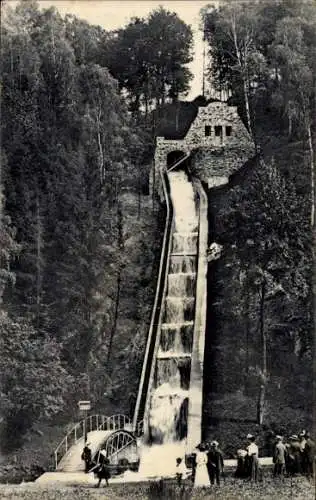 Ak Spechtritz Rabenau, Rabenauer Grund, Wasserfall