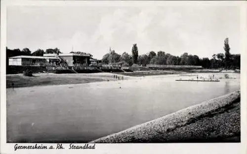 Ak Germersheim am Rhein, Strandbad