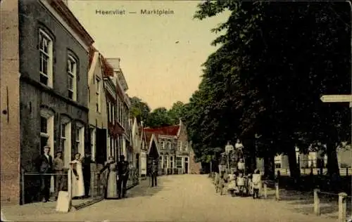 Ak Heenvliet Südholland, Marktplein