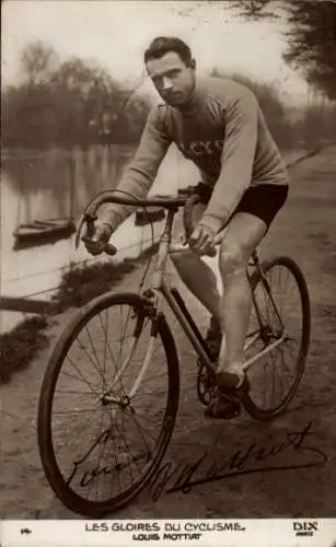 Ak Radrennfahrer Louis Mottiat, Fahrrad