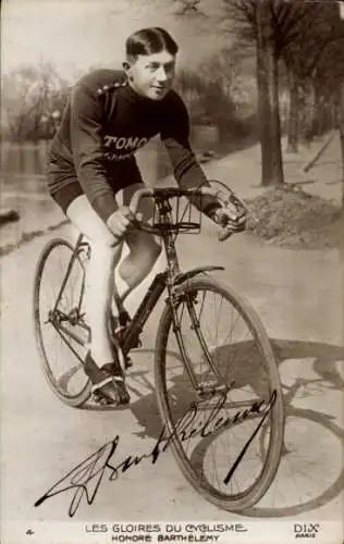 Ak Radrennfahrer Honoré Barthélémy, Fahrrad