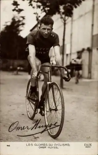 Ak Radrennfahrer Omer Huyse, Fahrrad