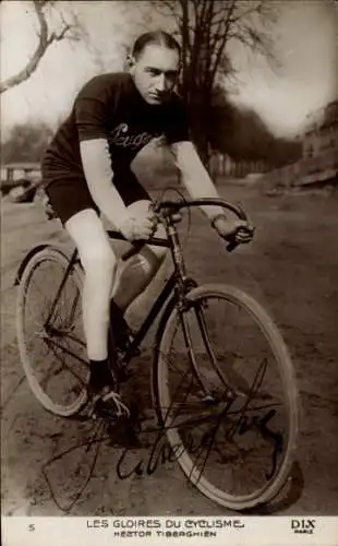 Ak Radrennfahrer Hector Tiberghien, Fahrrad