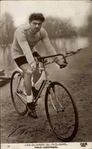 Ak Radrennfahrer René Vermandel, Fahrrad