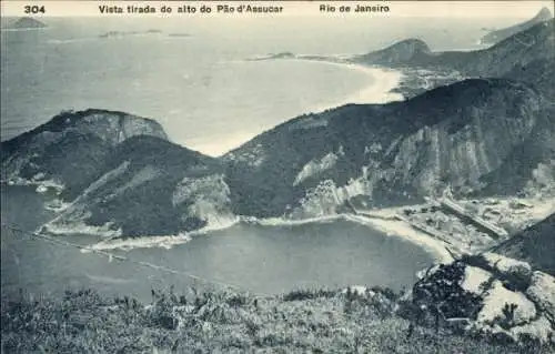 Ak Rio de Janeiro Brasilien, Vista tirada do alto do Pão d' Assucar