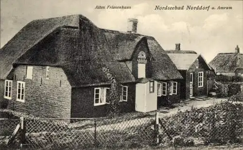 Ak Norddorf auf Amrum Nordfriesland, Altes Friesenhaus