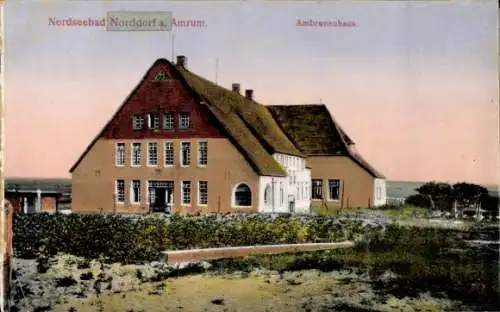 Ak Norddorf auf Amrum Nordfriesland, Ambronenhaus