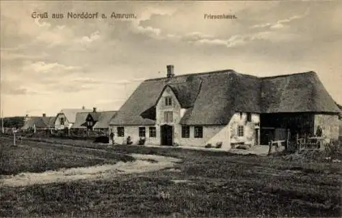 Ak Norddorf auf Amrum in Nordfriesland, Friesenhaus