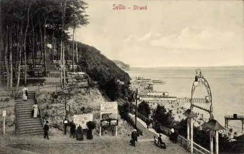 Ak Ostseebad Sellin auf Rügen, Strand