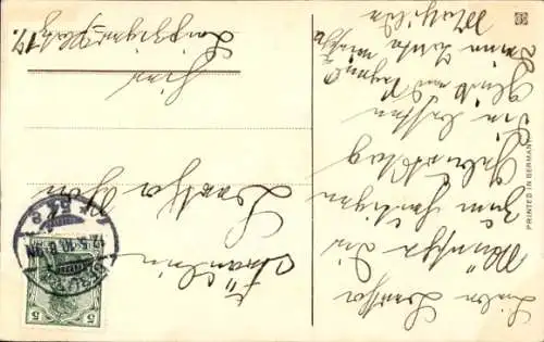 Ak Segelboote mit Vergissmeinnicht und Veilchen